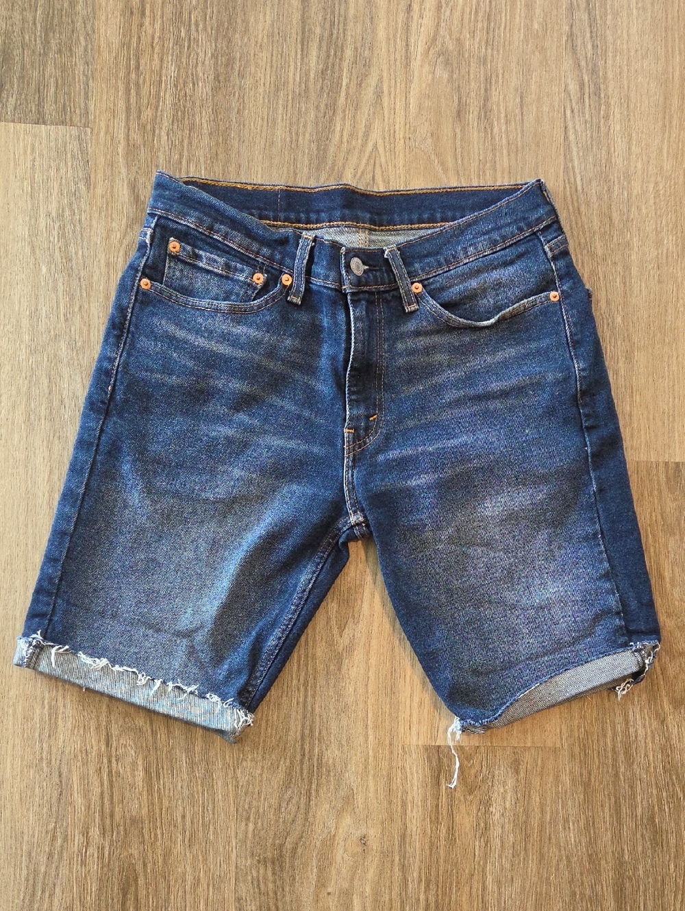 Levi's Dark Blue Denim Jean Bermuda Shorts Size 12/31